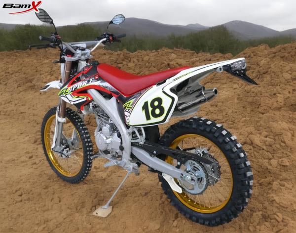 Racing LED 250cc Dual Sport Motorcycle 7500rpm 4 Stroke Inverted Absorber