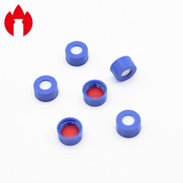 9mm Plastic Screw Caps PP Material Blue Color For Chromatographic Bottle