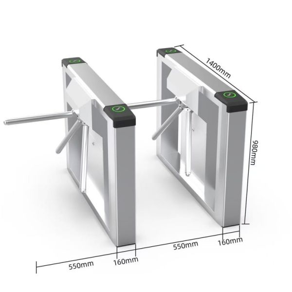 Multiple Authentication Mode Tripod Turnstile Gate Access Control with Face Recognition QR Code Fingerprint
