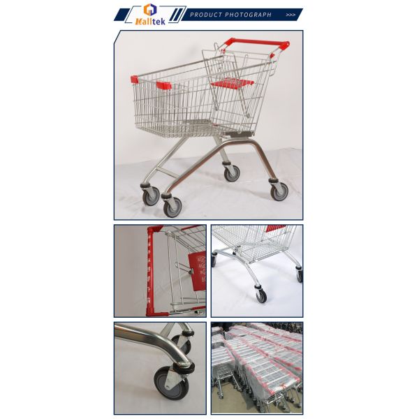 Конкурентоспособная Цена складная металлическая европейская тележка для супермаркета