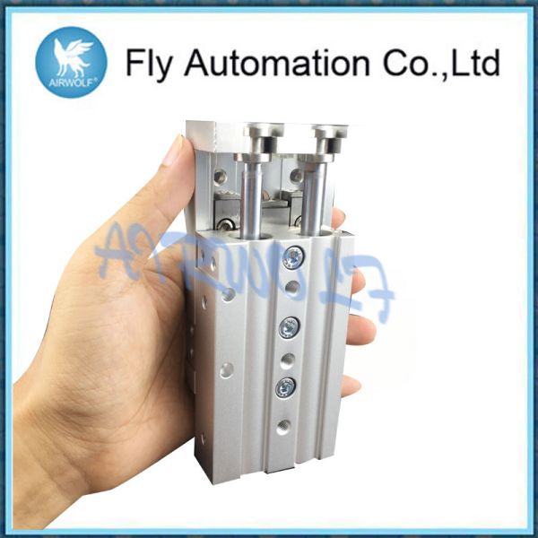 Серебряный двойной действующий цилиндр воздуха, цилиндр пневматического привода МСС16-50 МСС20-75