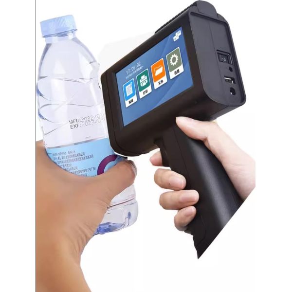 Mini QR Date Logo Handheld Printer Gun for Bottle Glass Plastic Wood Metal in English