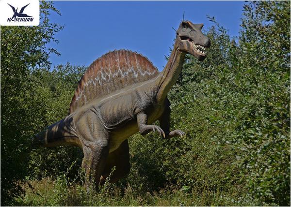 Neck Turning / Tail Moving Fiberglass Outdoor Dinosaur Anti - High Temperature