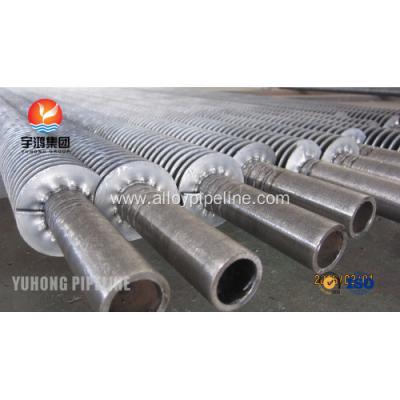 Tubos de pinças de aço carbono, tipo extrudido, ASTM A179 com Alumínio 6063, aplicação Air Cooler / Forno seco
