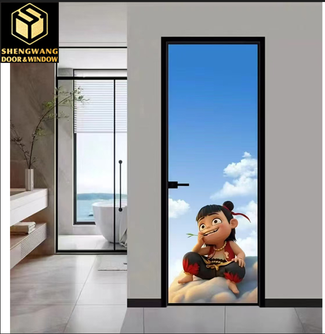 Aluminium Sliding Glass Doors With Silver Color And Stainless Steel Handle For A Stylish Look