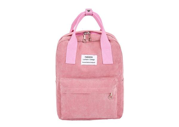 Kids Pink Cotton Backpack With Handle School Top Handle Backpack