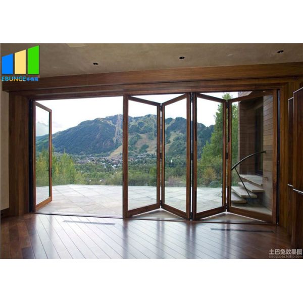 Exterior Bifold Style Balcony Sliding Folding Glass Partition Doors