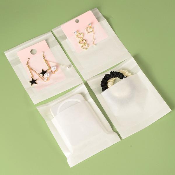 Eco Friendly Custom Semitransparent Glassine Logo Printed Bags For Gift , Clothes And T-Shirts