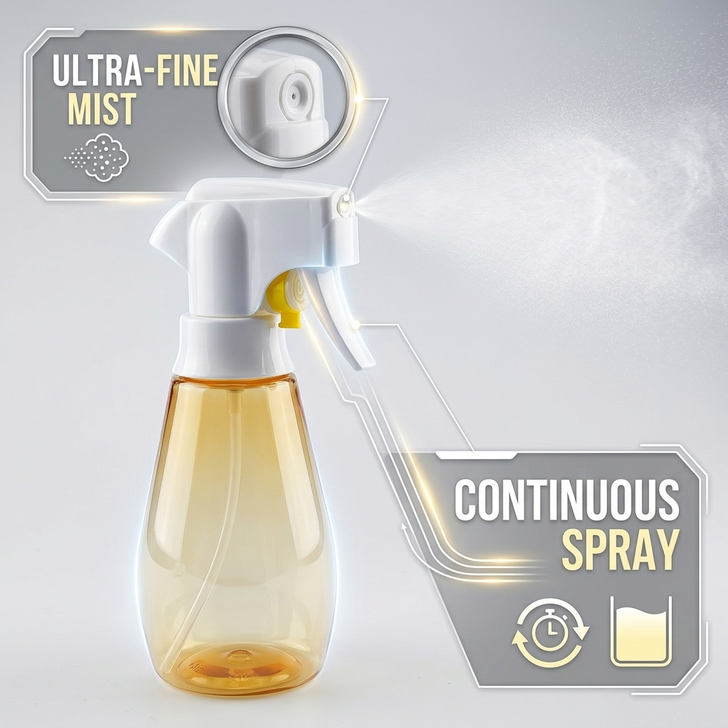 150ml Travel Size Continuous Spray Bottle Fine Mist Empty PET Plastic Refillable Cosmetic Packaging