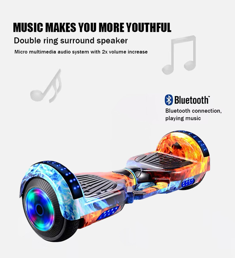 2024 Custom Offroad Deux Roues 8 Inch Io Chic Off-road Hoverboard With Lights Advanced Two-wheel Scooter with Appearance Patent