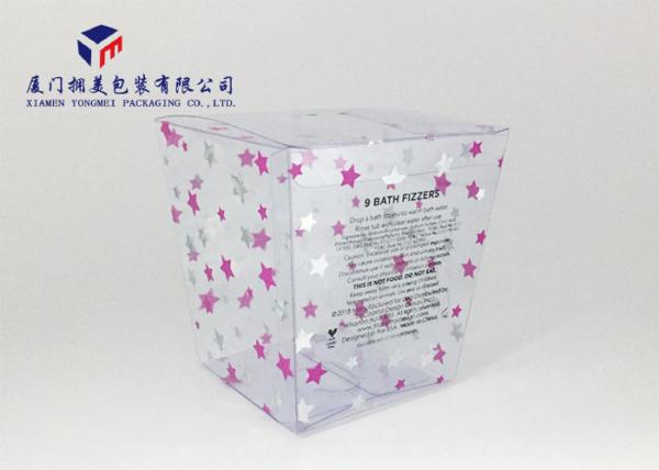 Trapezoid Appearance Hard Plastic Box Packaging Clear PVC Box Hot Silver Stamping