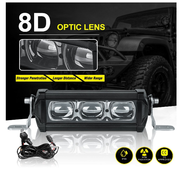30 Watt 3 Pcs CREE 8d Led Light Bar , LED Work Light Bar For Driving 6000K