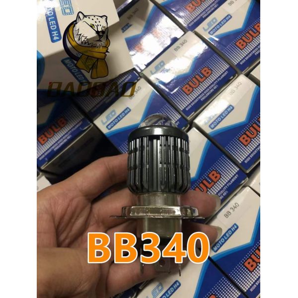H4 BA20D White Yellow Blue Metal Bulb Mini Driving LED Light For Motorcycle