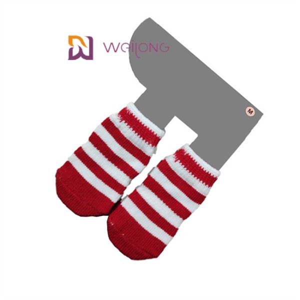 Носки любимца хлопка управлением тракции изготовленные на заказ для противоскользительного собак крытое вяжут носки