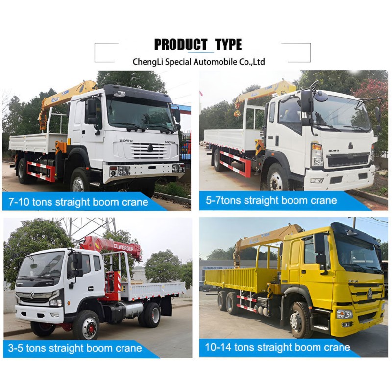Effortless 8X4 16t Hydraulic Straight Boom Truck Mounted Crane Mobile Crane Truck