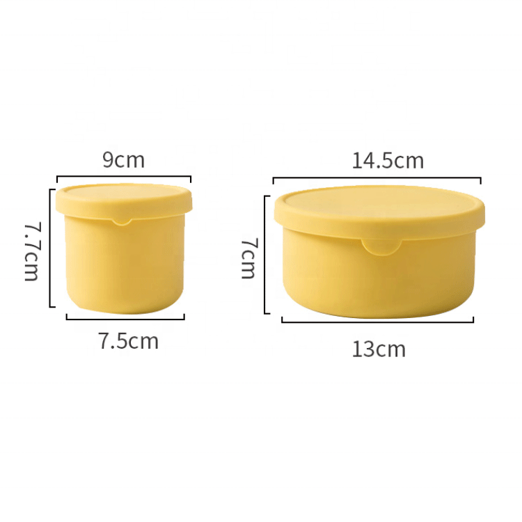 Kitchen Food Storage Round Silicone Lunchbox Bento Box with BPA Free and Fresh-keeping
