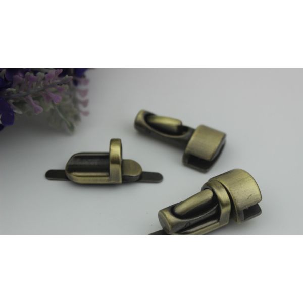 OEM factory nickel free zinc alloy hanging brush anti brass plating metal bag press push button lock