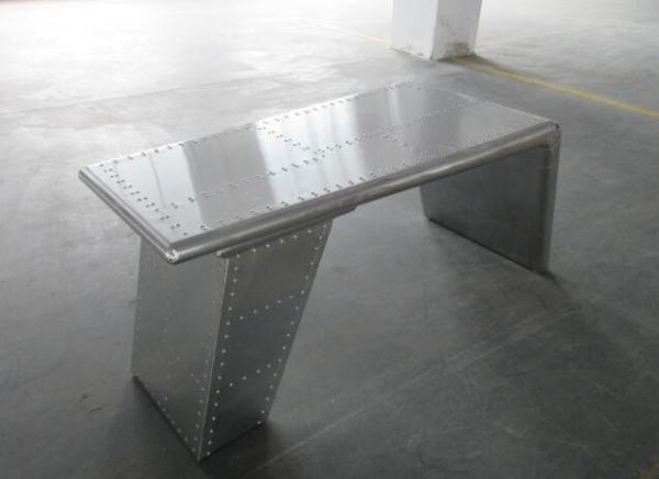 Aluminum aviation desk table metal rivets aircraft wing aviation desk Office Table
