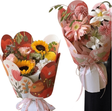 Flower wrapping paper, summer flower language kraft paper