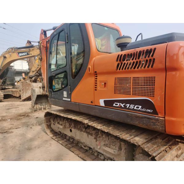 DH130 DX130 Excavadora de segunda mano con máquina de rastreo de ruedas de dozer