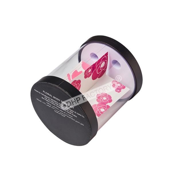 Plastic Round Box Round Gift Box With Paper Lid For Skincare Products