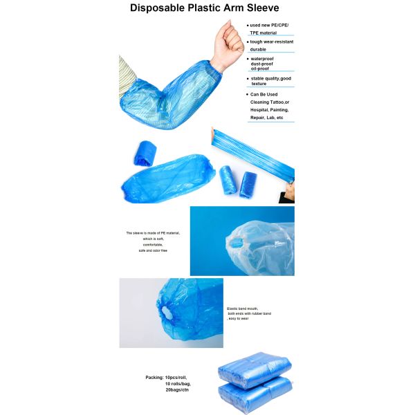 Odorless 4.5gsm Disposable Plastic Sleeve Cover For Food Processing