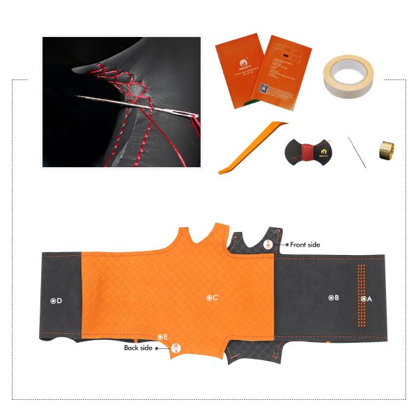 Customized High Quality Super Soft Suede Steering Cover For Tesla Model 3 2023-2024