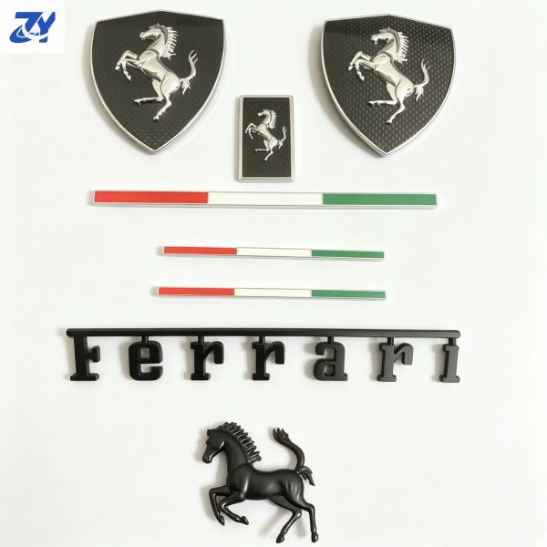 Hot Selling High Quality Carbon Fiber Car logo for Ferrari F8 Spider&Tributo Car Emblem Badge