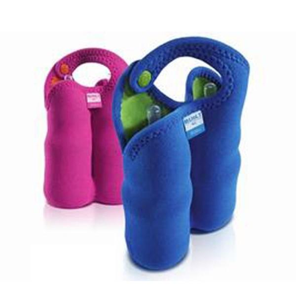 Portable 2 Pack Red Wine Bottle Cooler Sleeve , Neoprene Bulk Wine Bottle Cooler Bag