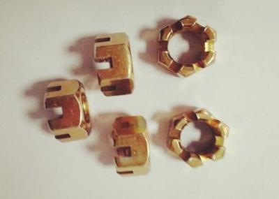 Q235 Material M14x1.5 Castle Nut Electroplating Color Zinc Surface Treatment