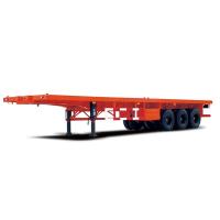 Reboques de cama plana com leitos baixos e fiáveis para transporte de contêineres de leitos baixos e removíveis de 80 t