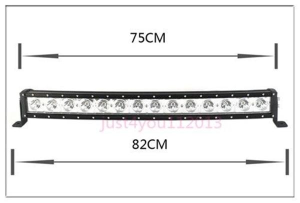 30-Inch 140W 12600lm Single Row Cree LED Car Light Bar Curved Offroad 4WD Boat UTE Driving ATV