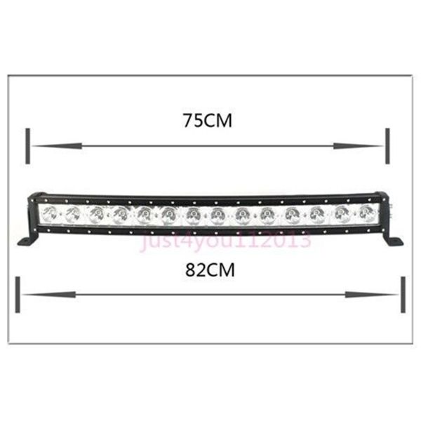 30-Inch 140W 12600lm Single Row Cree LED Car Light Bar Curved Offroad 4WD Boat UTE Driving ATV