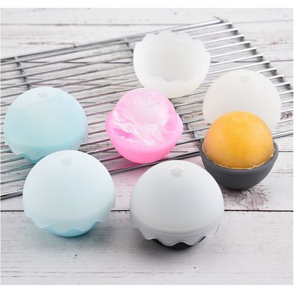 Ice Cream Tools Food Grade Round Silicone Ice Mold Whiskey Ball Maker Mold