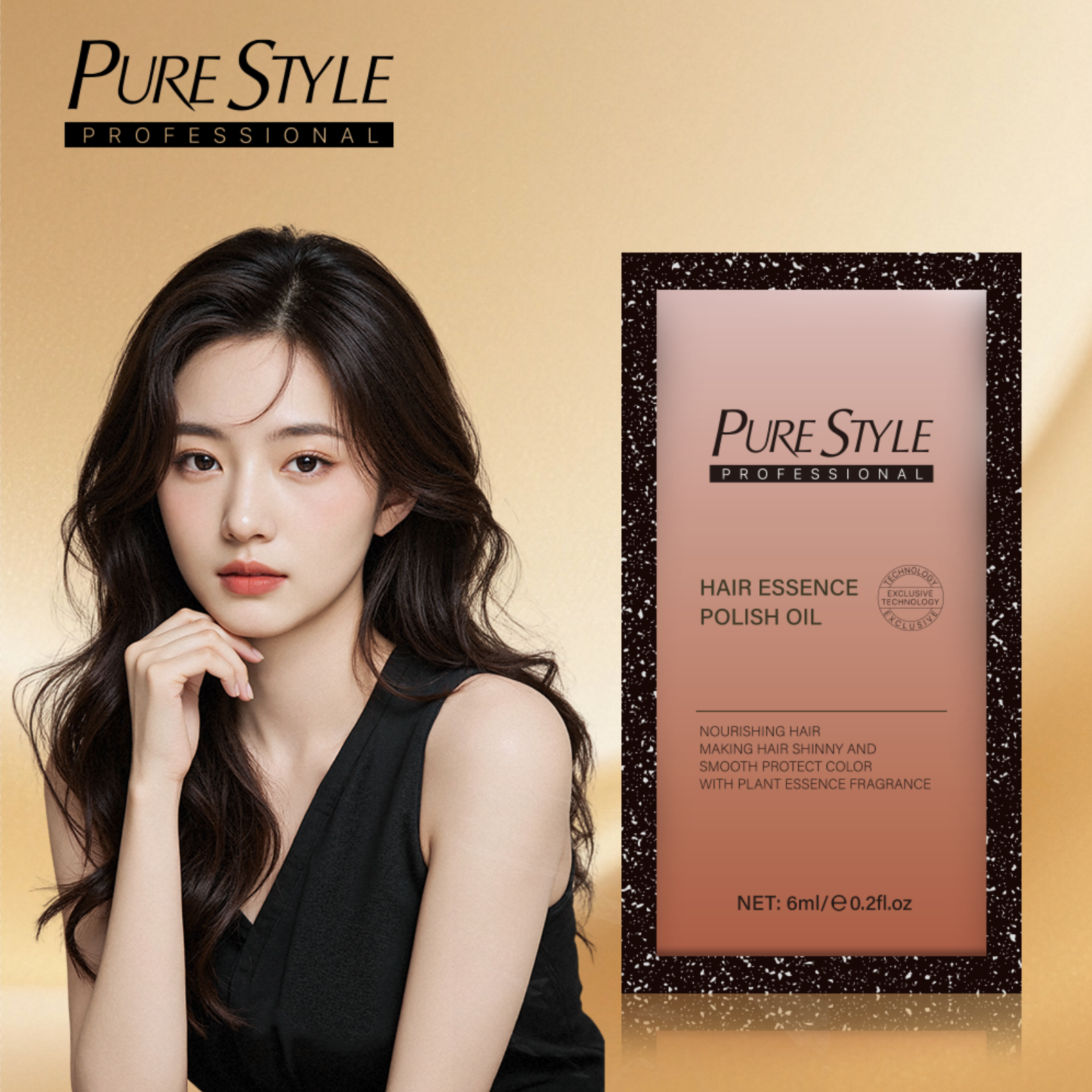 PureStyle 6ml Professional Hair Essence Oil Non-Greasy  for Smooth & Shiny Hair with Lasting Fragrance OEM/Private Label Welcome