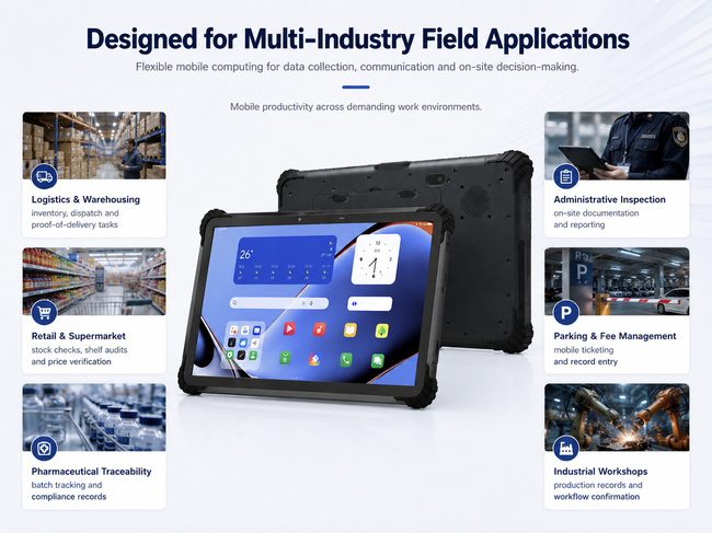 Care Rugged Tablet for Healthcare Data Collection 13.3 Inch with Battery and Data Review