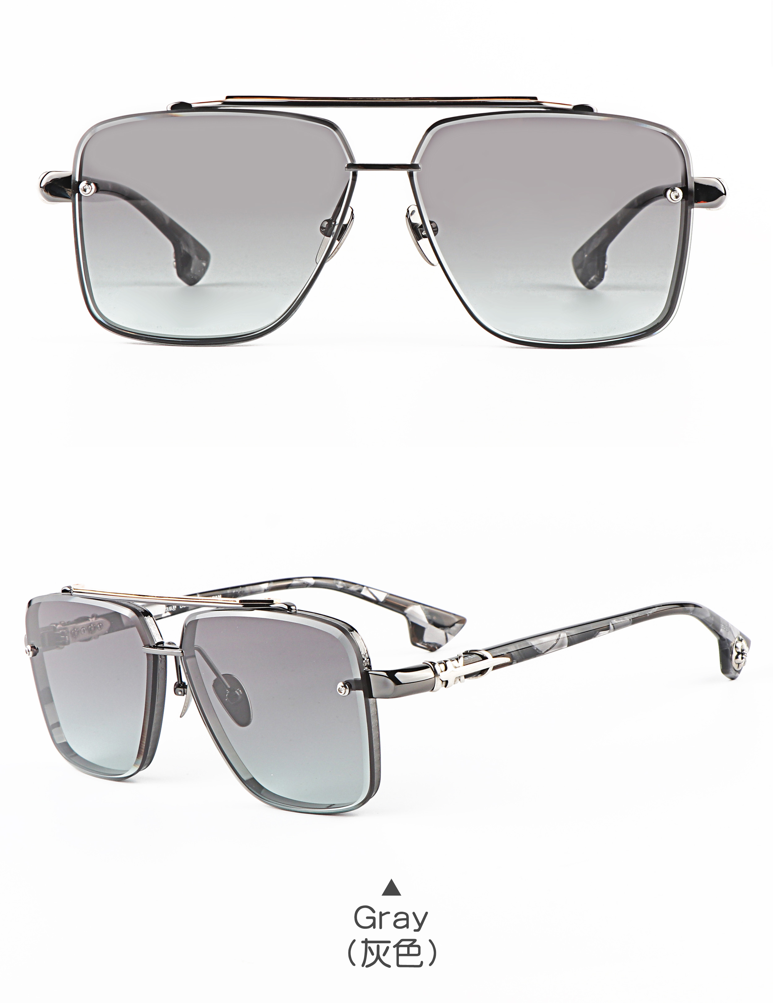 China Wholesaler 2025  New Oversized Special Uv protection Women Men pilot Designer Premium Parties Eyewear Side logo Sunglasses