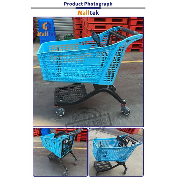 Портативная пластиковая гандмарковая тележка для покупок