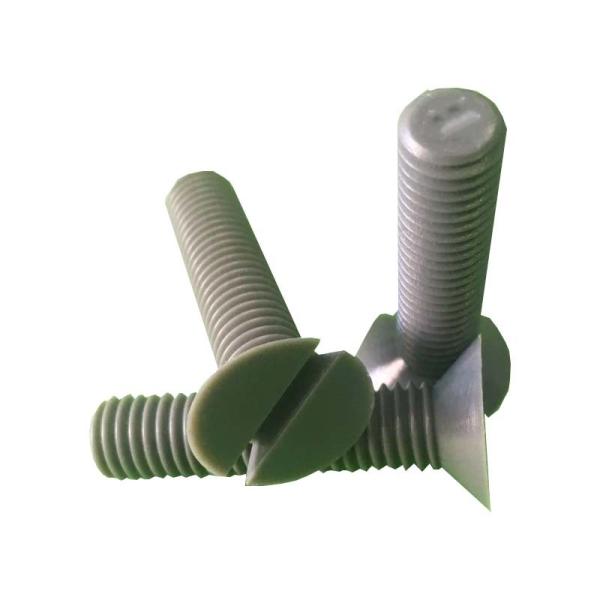 PVC Stainless Steel Flat Head Screws M6 slotted countersunk flat head screw