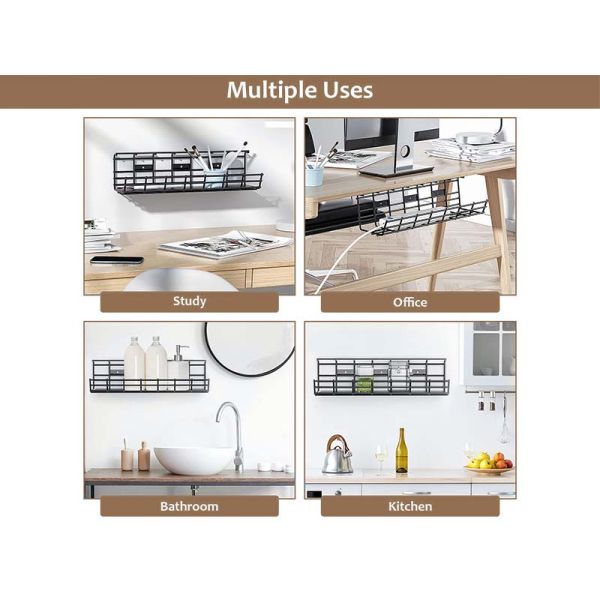 Корзина для кабелей под столом Пластиковый кабельный организатор для зарядных устройств