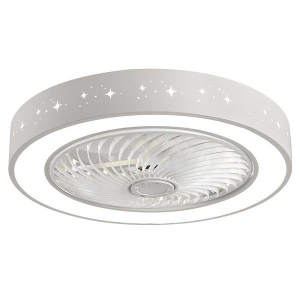 Modern LED Ceiling Fan with Light 3 Speeds and 3 Color Timings Dimmable AC Motor Remote Control for Living Room