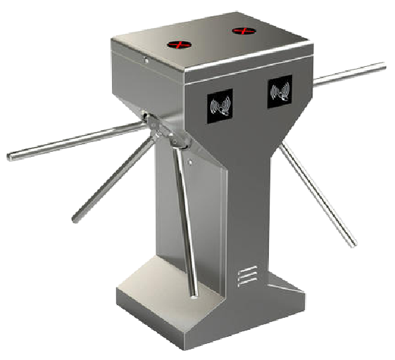 304 Stainless Steel Vertical Three Roller Barrier with RS485 Communication Interface and 30 People/Minute Passing Speed