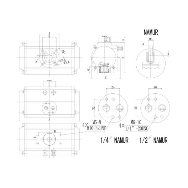 Привод клапана возвращения весны нержавеющей стали, воздух управляемый привод давление 2~8 Адвокатур