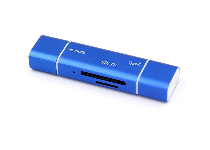 3 В 1 типе читателе Usb c, читатель карты случая OTG Alumium
