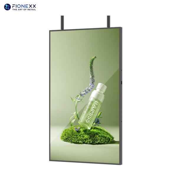 Affichage de fenêtre LCD à une face suspendue de 49 pouces à haute luminosité avec affichage de portrait et de paysage