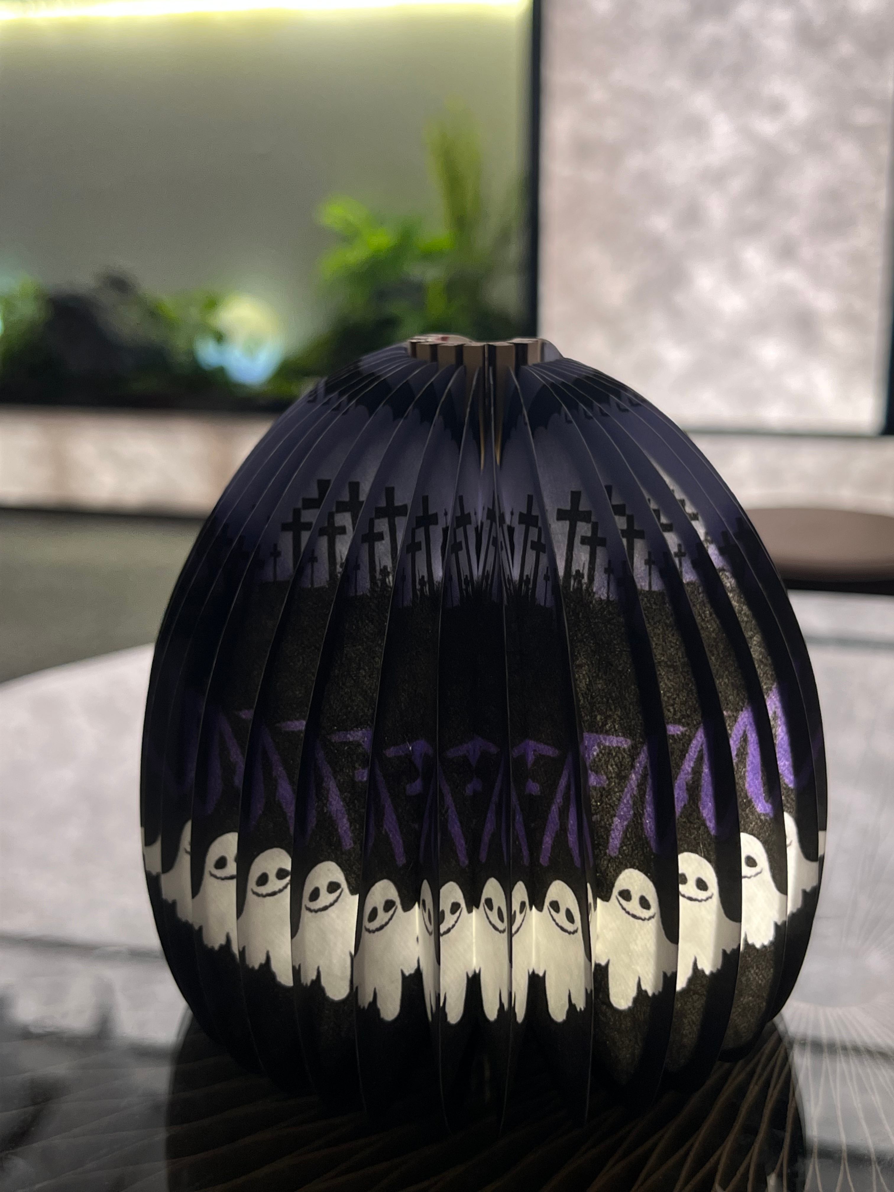 Designer Bedside Folded Paper Lamp Lantern Souvenir Lighting Halloween Gift