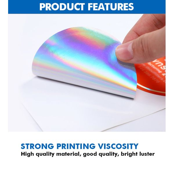 Round Holographic Laser Sticker Rainbow Color Custom