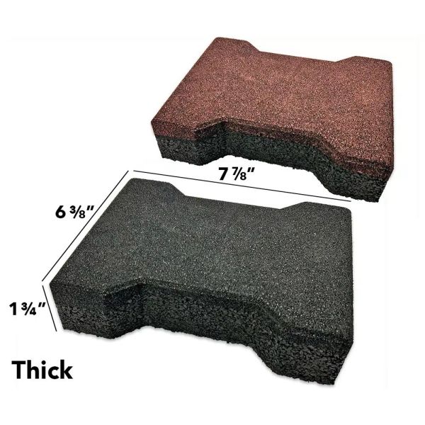 High Density Horse Stable Rubber Floor Anti Slip Interlocking Rubber Brick Pavers Non Toxic