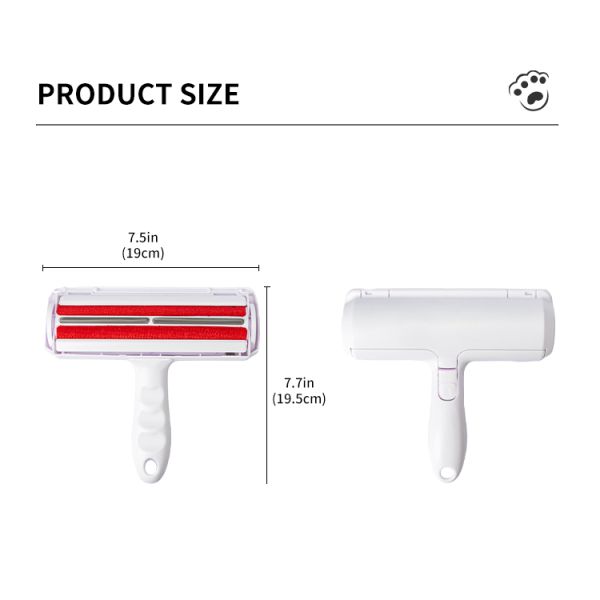 Roller para quitar el vello de las mascotas Peinador de alfombras cepilla de perro Lint Roller reutilizable autolimpieza Perro gato