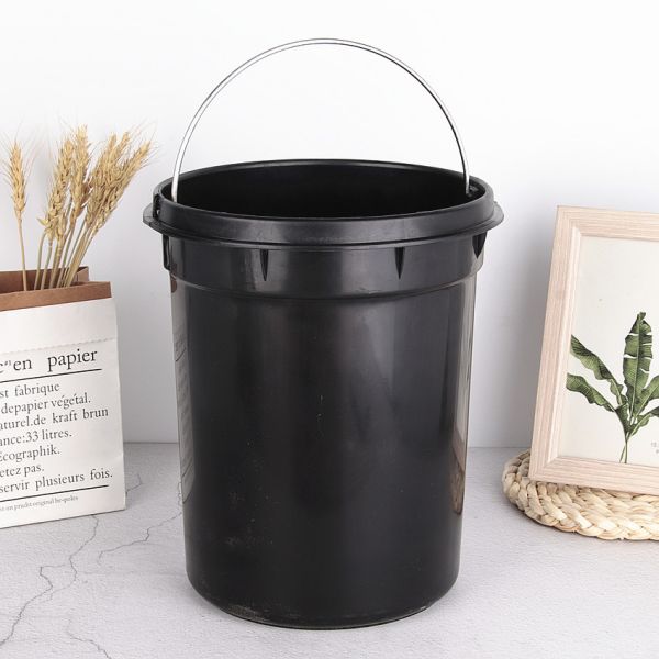 Household Kitchen Indoor Living Room Round Storage Bucket with Lid Stainless Steel Pedal Bucket